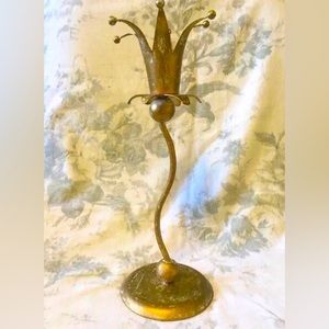 Vintage Italian Candelabra, Metal, Artist Made, Shabby chic